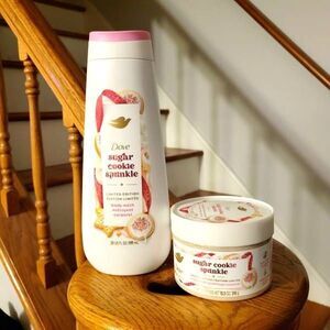 Dove Sugar Cookie Sprinkles Body Wash & Scrub Limited Edition Holiday Treats Set